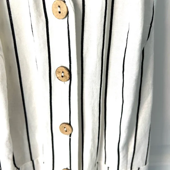 Stradivarius Women Wide Leg Halter Neck Jumpsuit Striped Size- Small - Picture 4 of 8